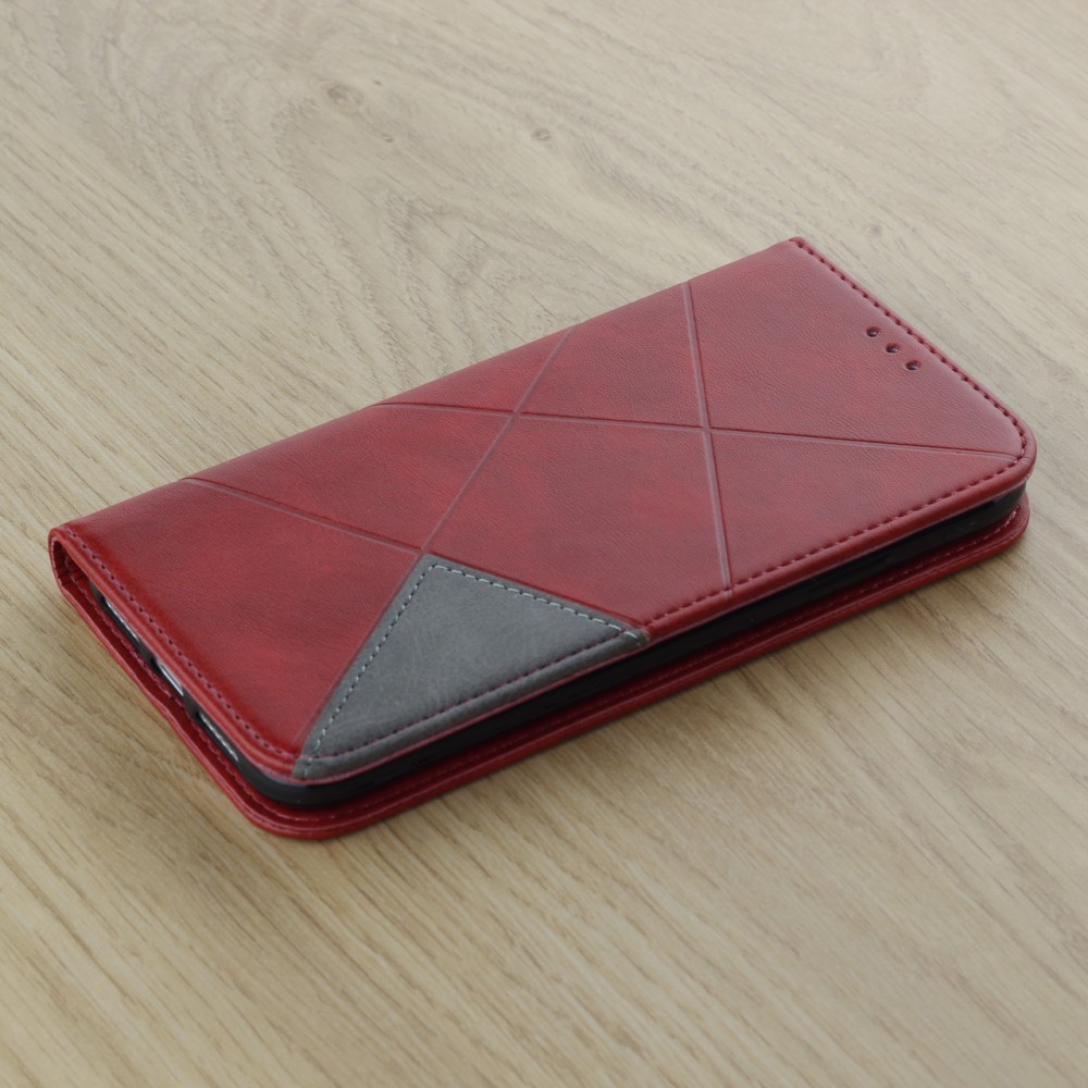 Hülle iPhone 16e - Flip Geometrisch - Rot