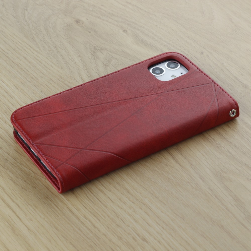 Hülle iPhone 16e - Flip Geometrisch - Rot