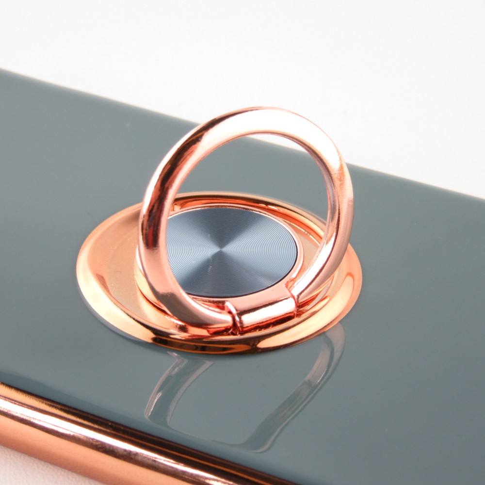 Hülle Samsung Galaxy S25+ - Gummi Bronze mit Ring grau grün