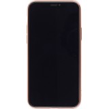 Hülle iPhone 14 - Gummi Bronze mit Ring - Rosa