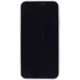 Hülle iPhone Xs Max - Gummi silberner Pailletten mit Ring - Transparent