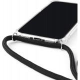 Hülle iPhone 13 - Gummi transparent mit Seil beige