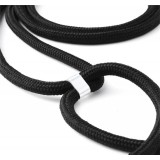 Coque iPhone 15 Plus - Gel transparent avec lacet vert - Bleu