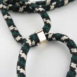 Hülle iPhone 11 Pro Max - Bio Eco-Friendly Vegan mit Handykette Necklace - Dunkelgrün