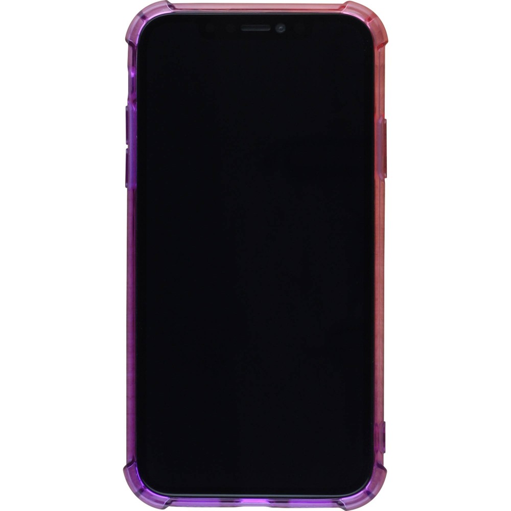 Hülle iPhone 11 Pro - Gummi Bumper Rainbow mit extra Schutz für Ecken Antischock - rosa - Violett