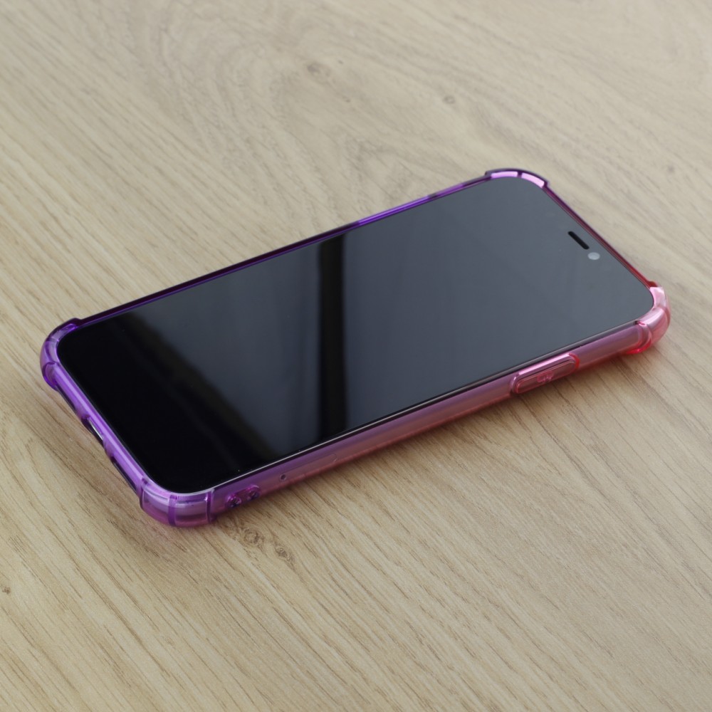 Hülle iPhone 11 Pro - Gummi Bumper Rainbow mit extra Schutz für Ecken Antischock - rosa - Violett