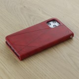 Hülle iPhone 12 Pro Max - Flip Geometrisch - Rot