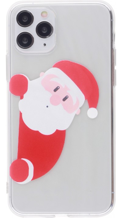 Hülle iPhone 11 Pro Max - Gummi transparent Weihnachten santa