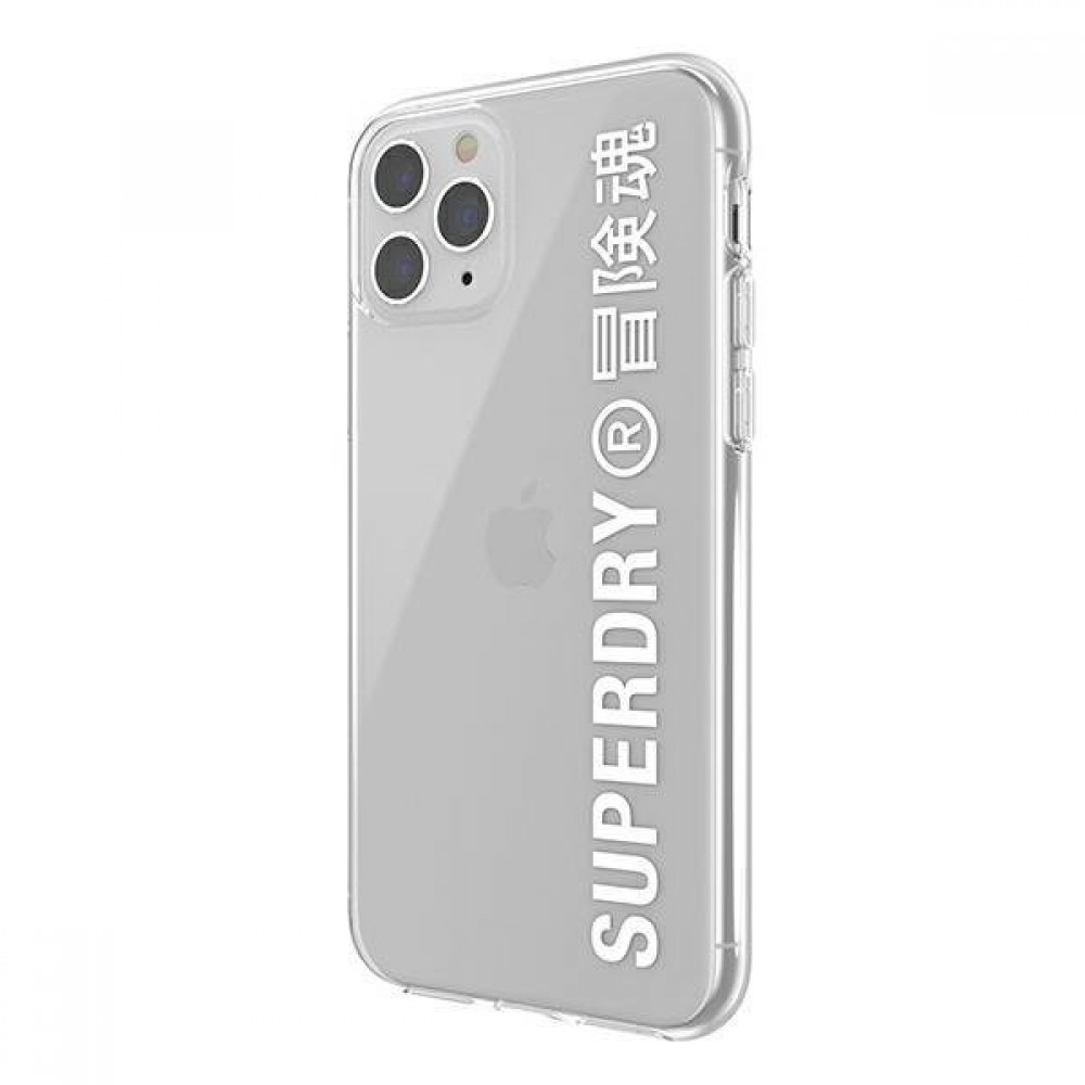 iPhone 11 Pro Max Case Hülle - Superdry Clear Case transparent mit Logoaufdruck