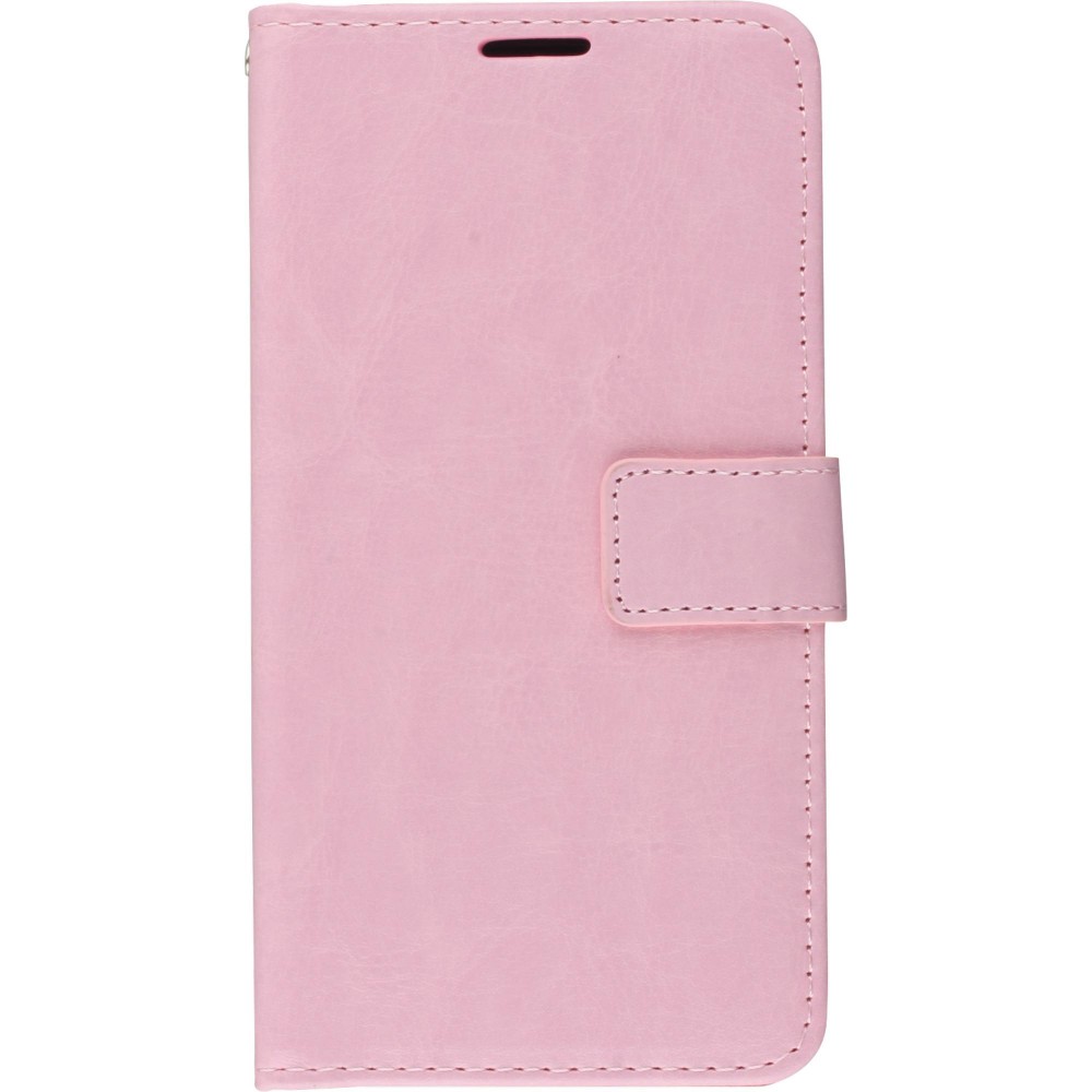Hülle Samsung Galaxy S25 - Premium Flip Leder Tasche - Hellrosa