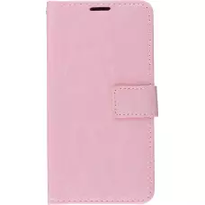 Fourre iPhone 16 Pro - Premium Flip cuir lisse porte-cartes - Rose clair