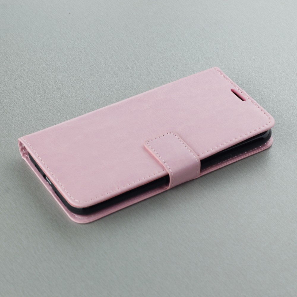 Hülle Samsung Galaxy S25 - Premium Flip Leder Tasche - Hellrosa