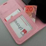 Hülle Samsung Galaxy S25 - Premium Flip Leder Tasche - Hellrosa