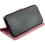 Hülle Samsung Galaxy S25 - Premium Flip Leder Tasche - Hellrosa