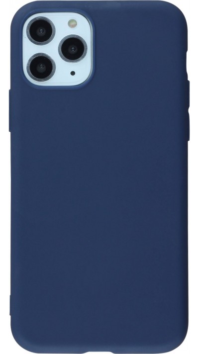 Hülle iPhone 11 Pro - Silicone Mat dunkelblau