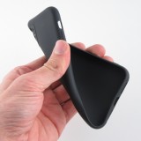 Hülle iPhone 12 mini - Silikon Mat Herz - Schwarz