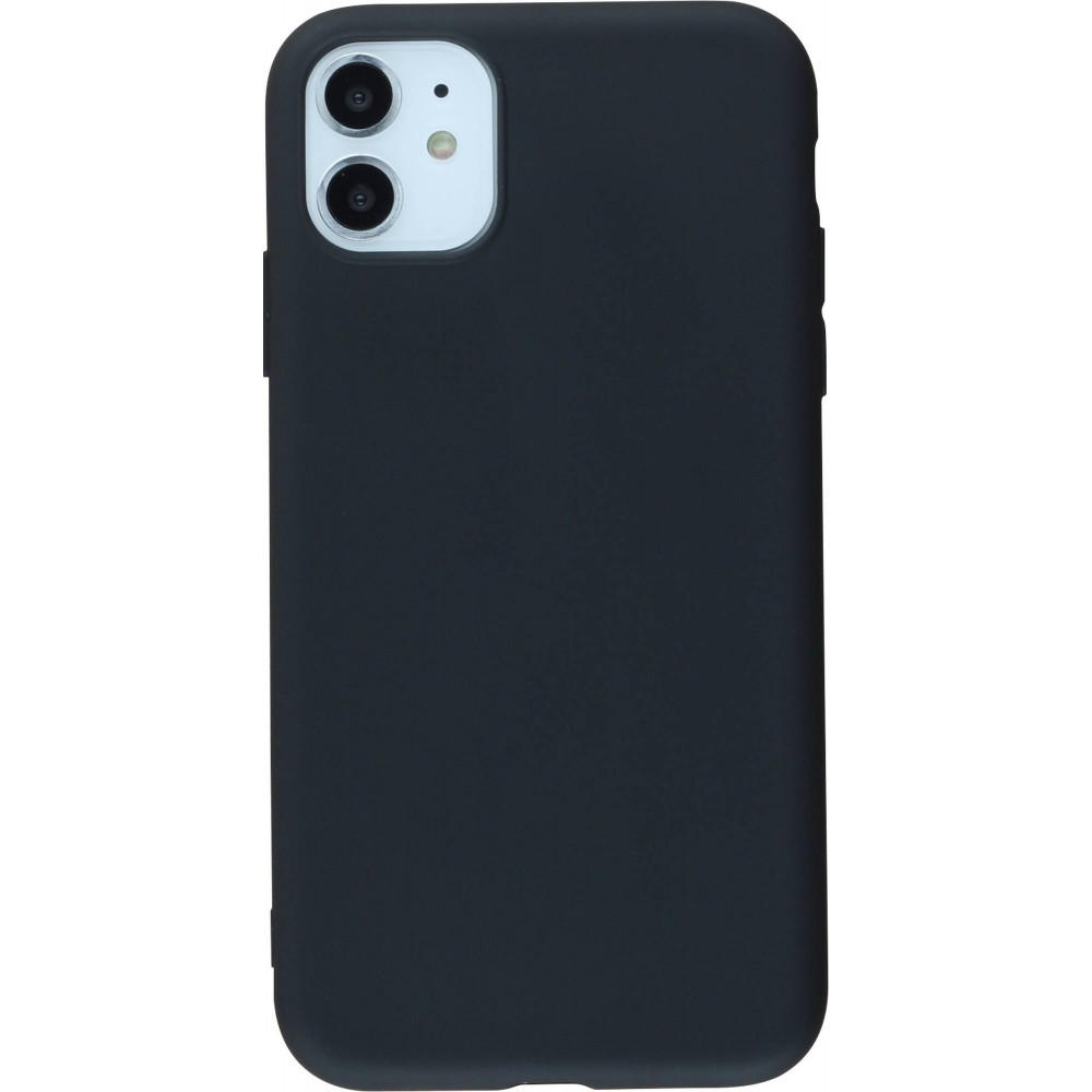 Hülle iPhone 14 - Silicone Mat - Schwarz