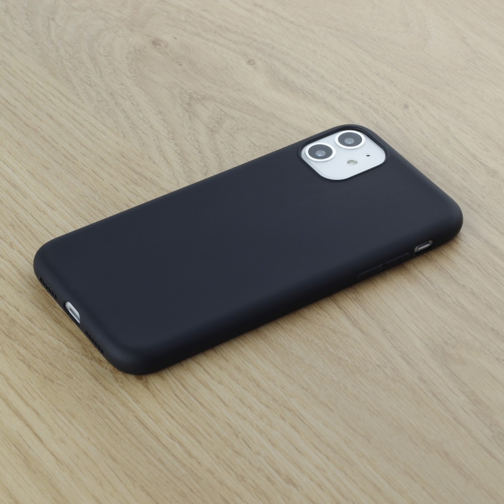 Hülle iPhone 14 - Silicone Mat - Schwarz