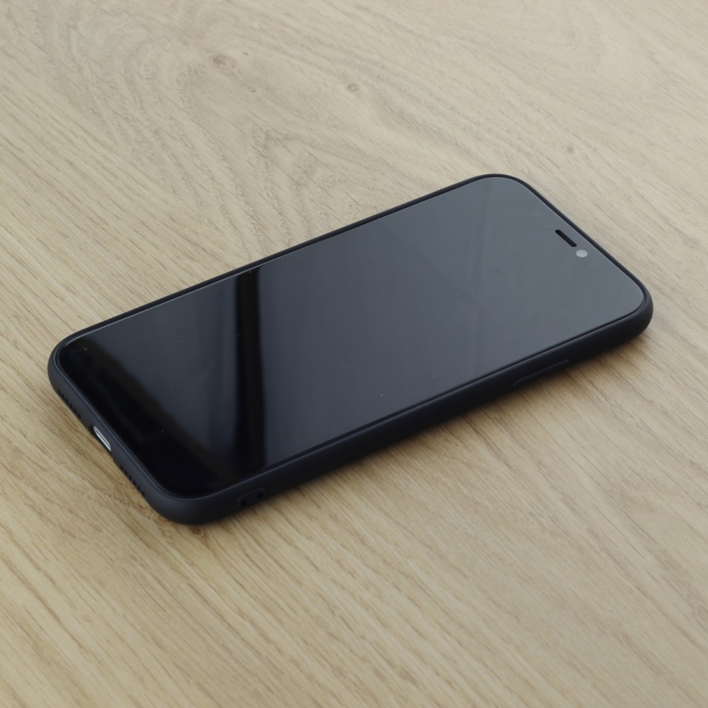 Hülle iPhone 14 - Silicone Mat - Schwarz