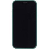 Coque iPhone 11 - Soft Touch avec anneau - Vert foncé