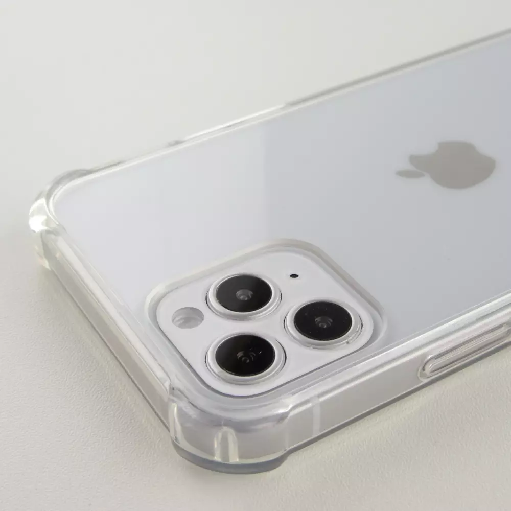 Hülle iPhone 12 / 12 Pro - Bumper Glass TPU Anti-Schock mit Acryl - Transparent