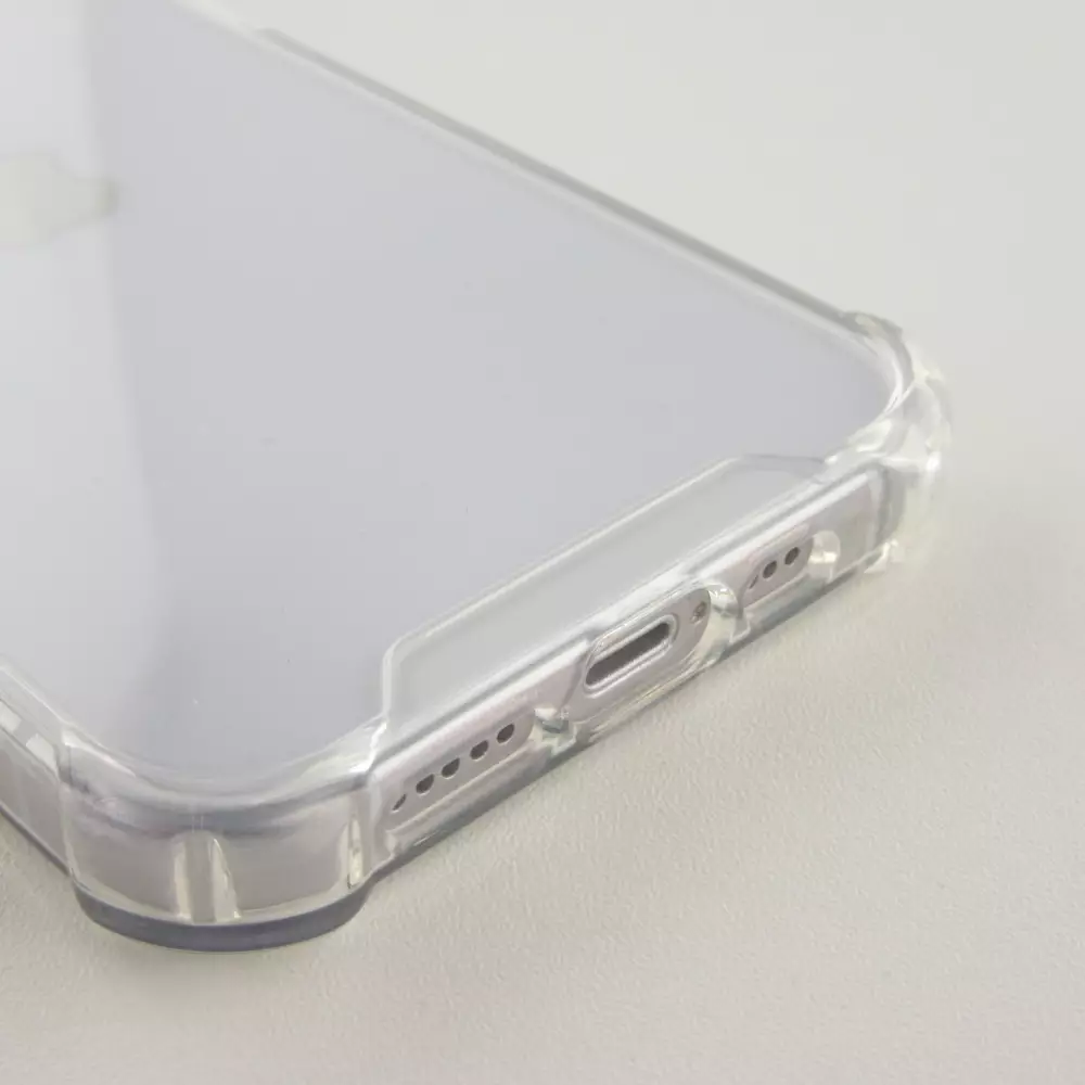 Hülle iPhone 12 / 12 Pro - Bumper Glass TPU Anti-Schock mit Acryl - Transparent