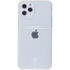 Hülle iPhone 13 mini - Gummi Bumper Kartenhalter - Transparent