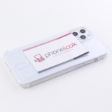 Hülle iPhone 13 mini - Gummi Bumper Kartenhalter - Transparent