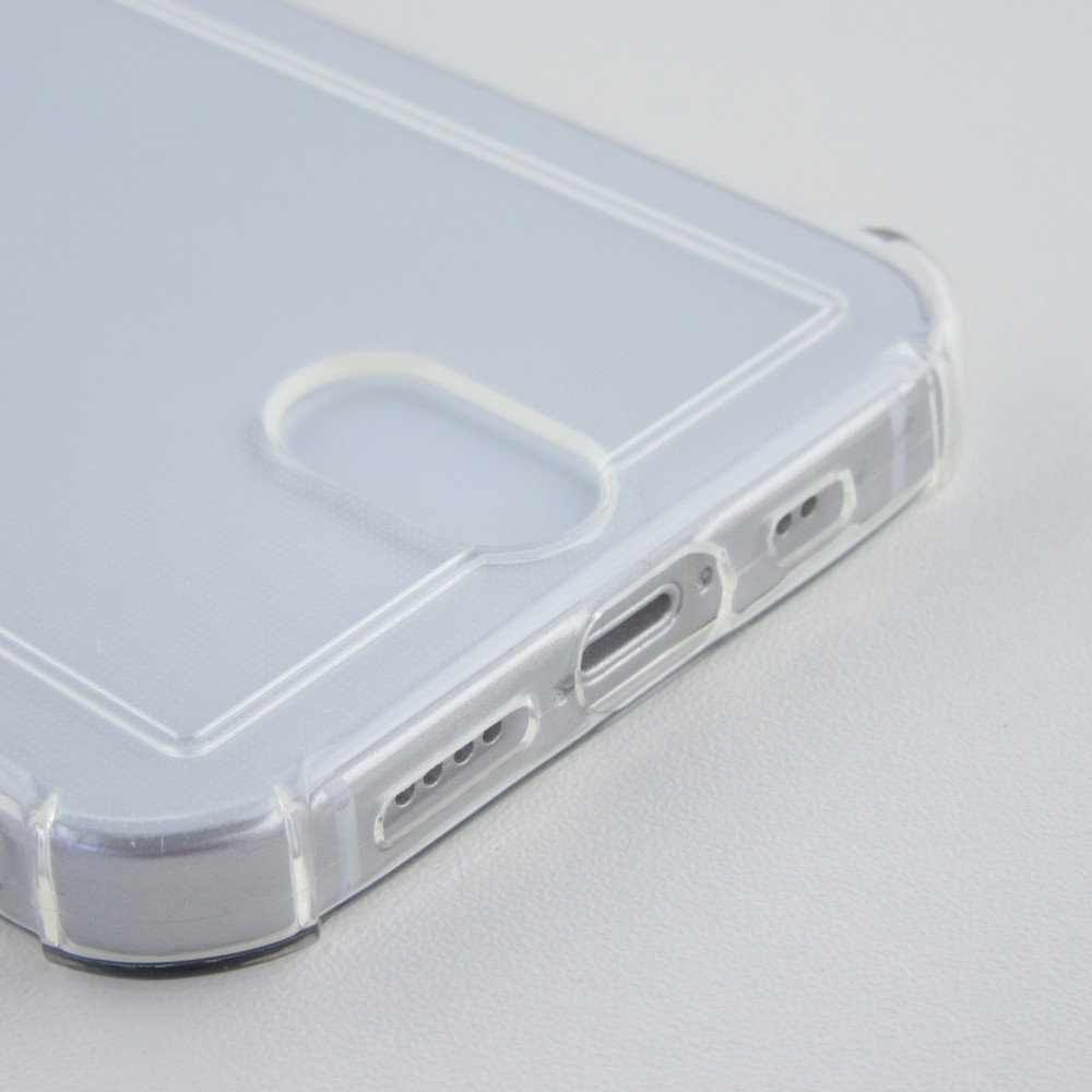 Hülle iPhone 13 mini - Gummi Bumper Kartenhalter - Transparent