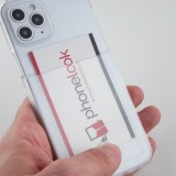Hülle iPhone 13 mini - Gummi Bumper Kartenhalter - Transparent