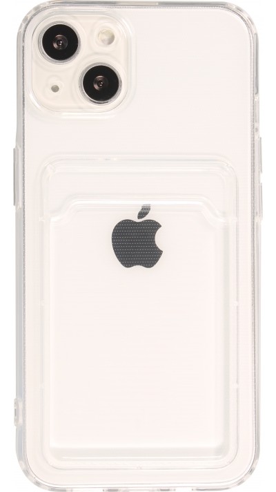 iPhone 12 Case Hülle - Gummi mit Kartenhalter - Transparent