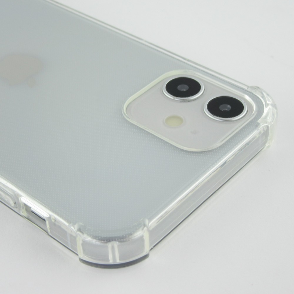 Hülle iPhone 16e - Gummi transparent mit Seil rosa - Gold