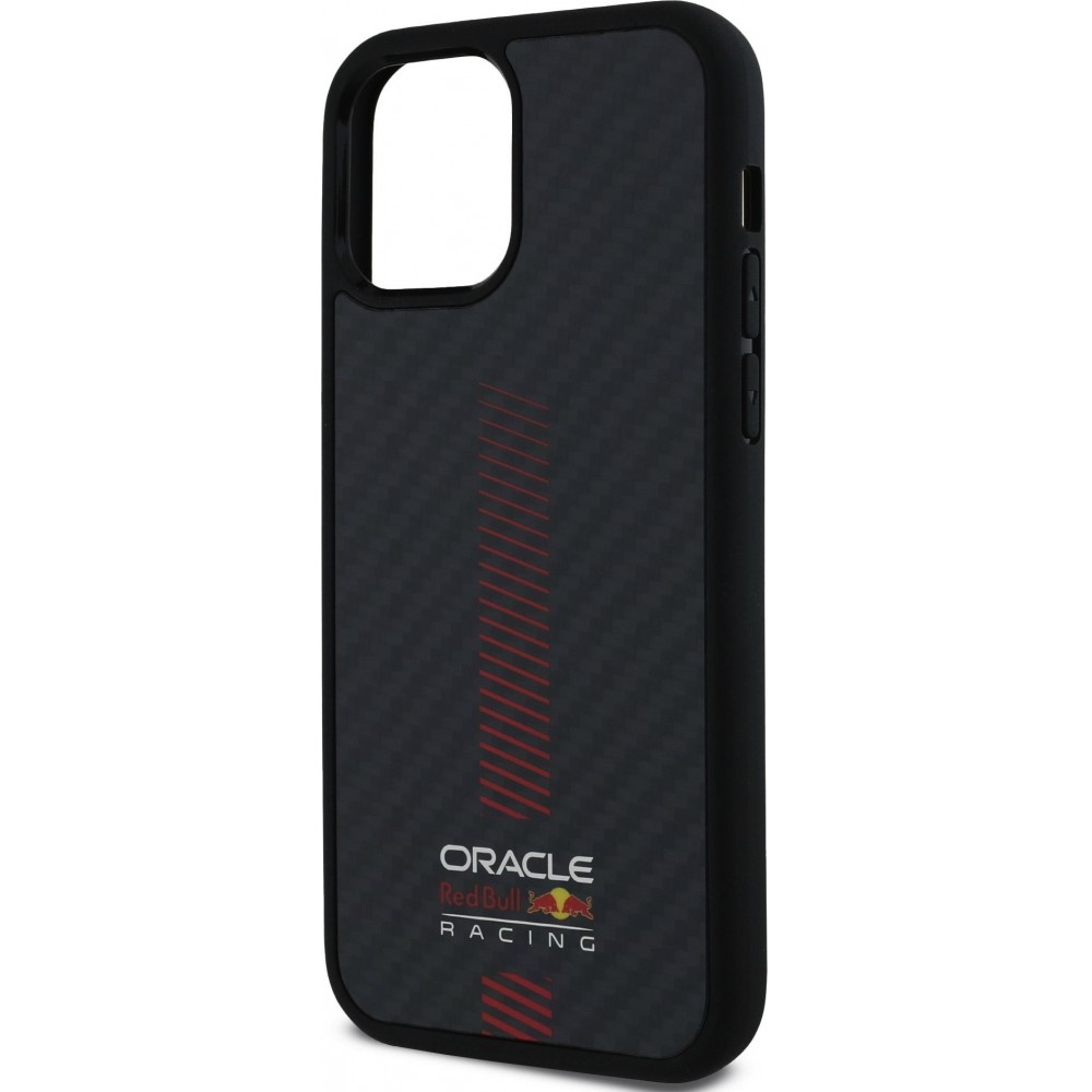 iPhone 12 / 12 Pro Case H&uuml;lle - Red Bull Racing Carbon Powerbar MagSafe - Schwarz
