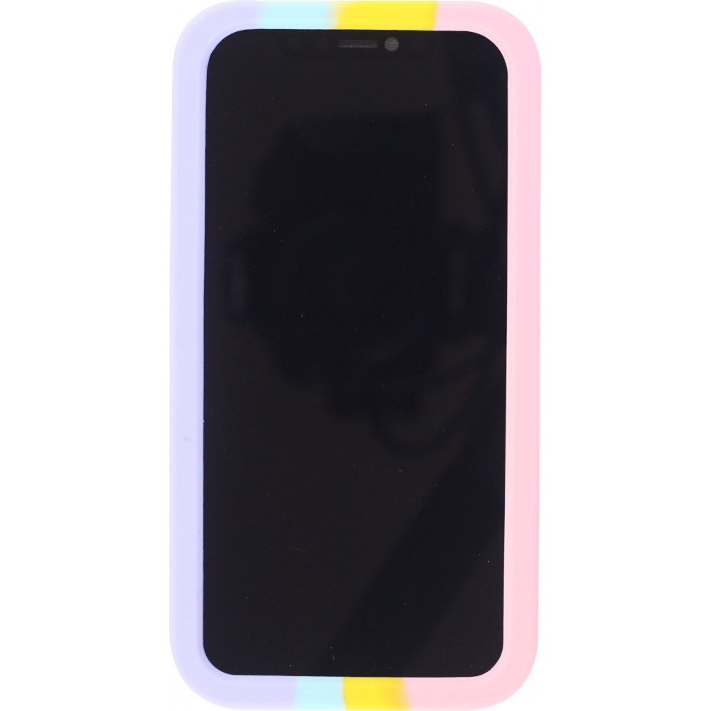 Coque iPhone 12 Pro Max - Silicone jeu éclate bulles anti-stress arc-en-ciel