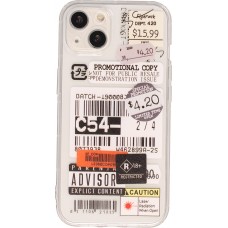 iPhone 13 Case Hülle - Aufkleber Vintage Sticker Price-tag collage - Transparent