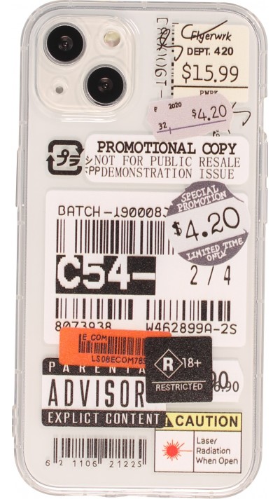 iPhone 11 Pro Case Hülle - Aufkleber Vintage Sticker Price-tag collage - Transparent