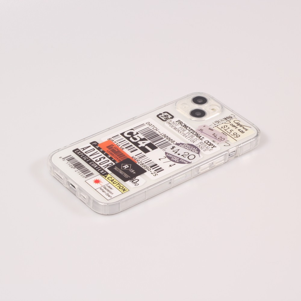 iPhone 13 Case Hülle - Aufkleber Vintage Sticker Price-tag collage - Transparent