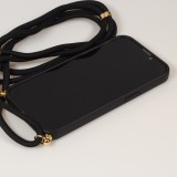 Samsung Galaxy S24+ Case Hülle - Bio Eco-Friendly Vegan mit Handykette Necklace - Schwarz