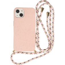 Samsung Galaxy S24+ Case Hülle - Bio Eco-Friendly Vegan mit Handykette Necklace - Rosa