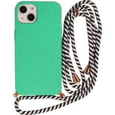 Samsung Galaxy S24+ Case Hülle - Bio Eco-Friendly Vegan mit Handykette Necklace - Türkis