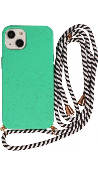 Samsung Galaxy S24 Ultra Case Hülle - Bio Eco-Friendly Vegan mit Handykette Necklace - Türkis