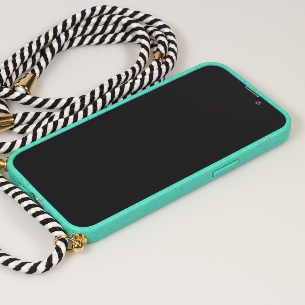 Samsung Galaxy S24+ Case Hülle - Bio Eco-Friendly Vegan mit Handykette Necklace - Türkis