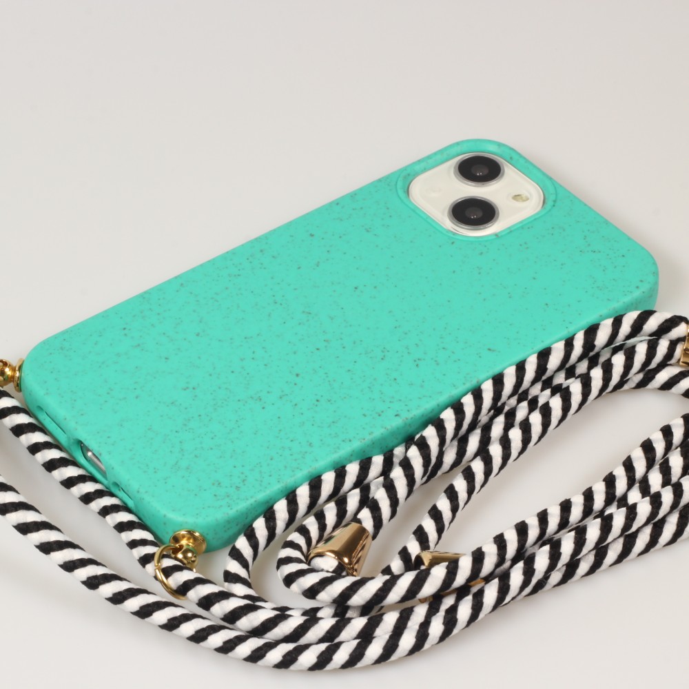 Samsung Galaxy S24+ Case Hülle - Bio Eco-Friendly Vegan mit Handykette Necklace - Türkis