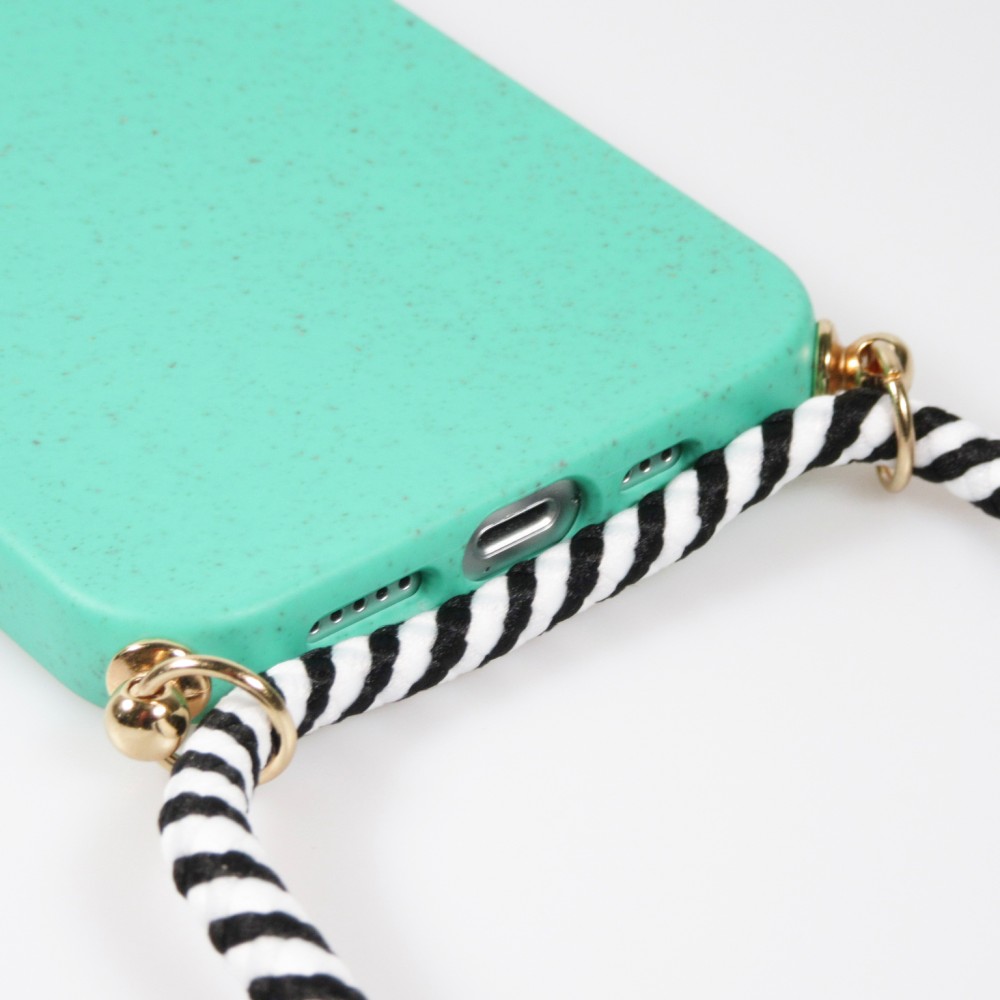 Samsung Galaxy S24+ Case Hülle - Bio Eco-Friendly Vegan mit Handykette Necklace - Türkis