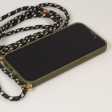 iPhone 13 Case Hülle - Bio Eco-Friendly Vegan mit Handykette Necklace - Dunkelgrün