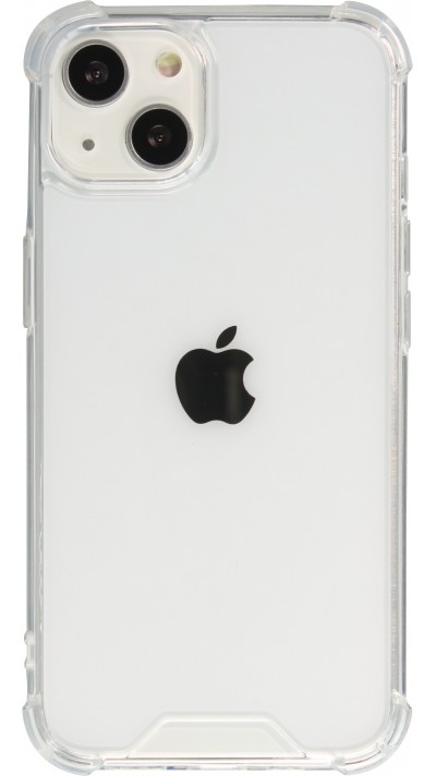iPhone 16e Case Hülle - Bumper Glass TPU Anti-Schock mit Acryl - Transparent