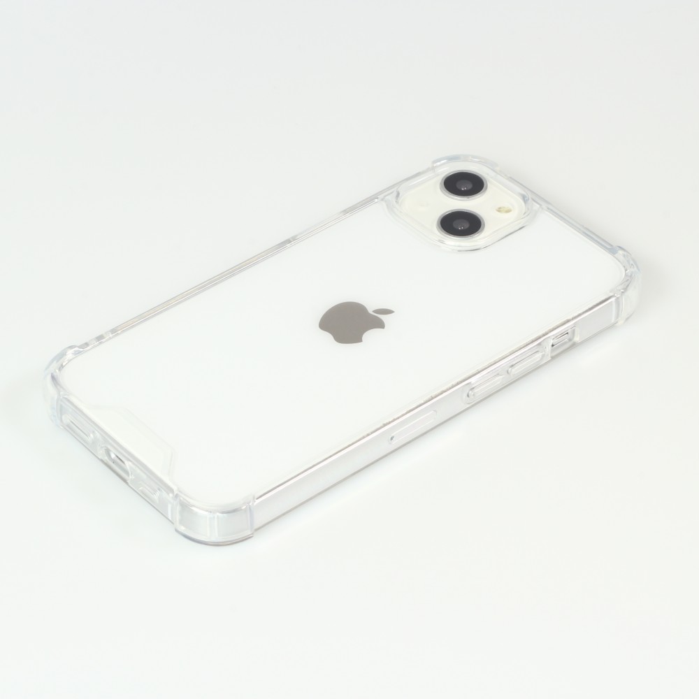 iPhone 16e Case Hülle - Bumper Glass TPU Anti-Schock mit Acryl - Transparent
