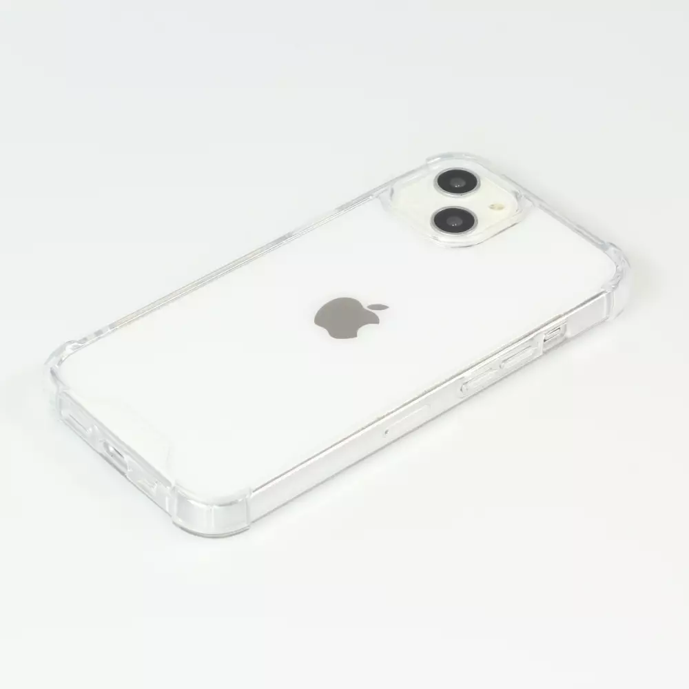 Coque iPhone 14 - Bumper Glass Hybrid TPU silicone anti-choc - Transparent