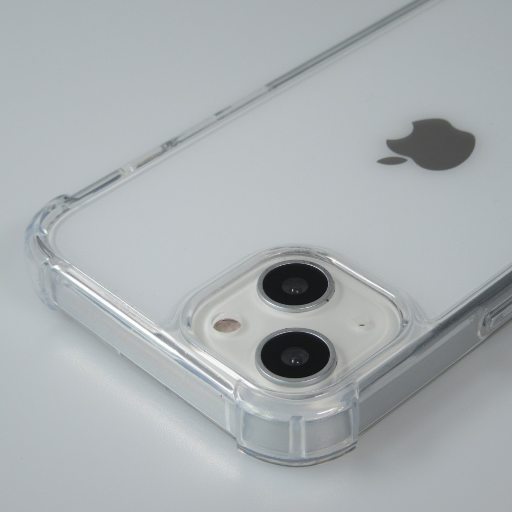 iPhone 16e Case Hülle - Bumper Glass TPU Anti-Schock mit Acryl - Transparent