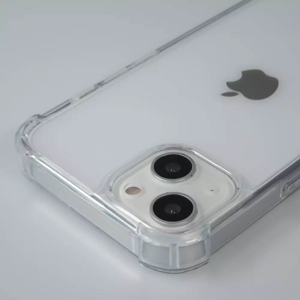 Coque iPhone 14 - Bumper Glass Hybrid TPU silicone anti-choc - Transparent